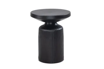 Sidebord Wohnling Metall Rund 40 cm Svart Hamret Utseende Industriell - Møbler - Bord - Avlastningsbord - Lampebord & sidebord