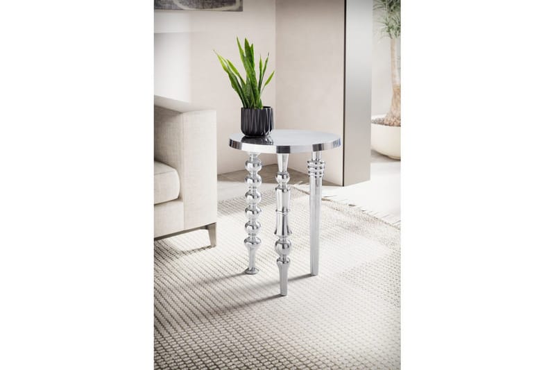 Sidebord Wohnling Metall Rund 44 cm med 3 Forskjellige Ben Moderne - Møbler - Bord - Avlastningsbord - Lampebord & sidebord