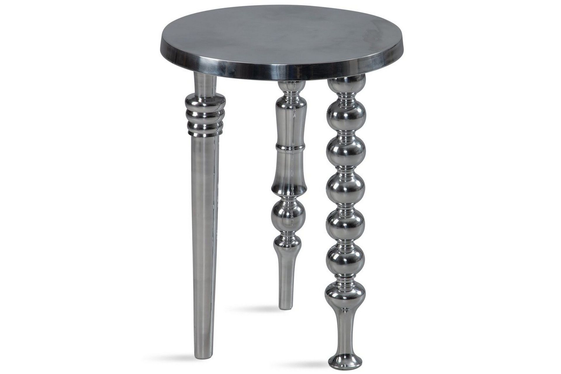 Sidebord Wohnling Metall Rund 44 cm med 3 Forskjellige Ben Moderne -
