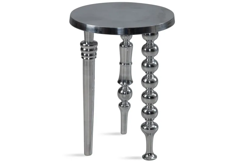 Sidebord Wohnling Metall Rund 44 cm med 3 Forskjellige Ben Moderne, undefined