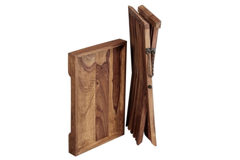 Sidebord Wohnling Rustikk heltre sammenleggbart kryssbensdesign landlig stil - Møbler - Bord - Avlastningsbord - Brettbord og småbord