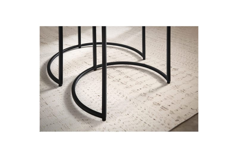 Sidebord Wohnling Sett med 3 runde metall med filigrane metallben industriell - Møbler - Bord - Avlastningsbord - Lampebord & sidebord