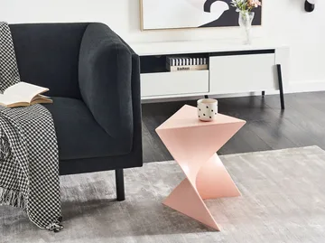 Sidebord Pecos 40x40 cm - Pastellrosa - Møbler - Bord - Avlastningsbord - Lampebord & sidebord