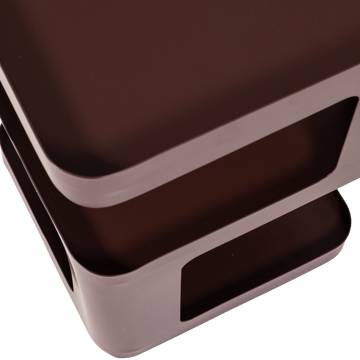Sidebord/Nattbord Riv 35 cm - Lilla/Brun - Møbler - Bord - Avlastningsbord - Sengebord & nattbord
