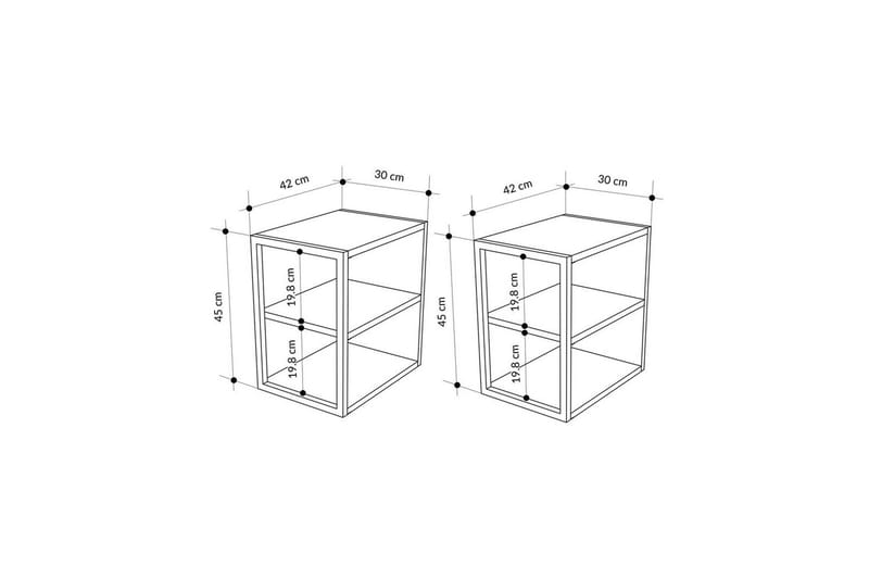 Sidebordsett Echo Lys mokka - Lys mokka - Møbler - Bord - Avlastningsbord - Lampebord & sidebord