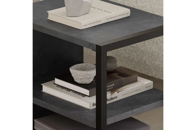 Sidebordsett Echo Retro Grå - Retro Grå - Møbler - Bord - Avlastningsbord - Lampebord & sidebord