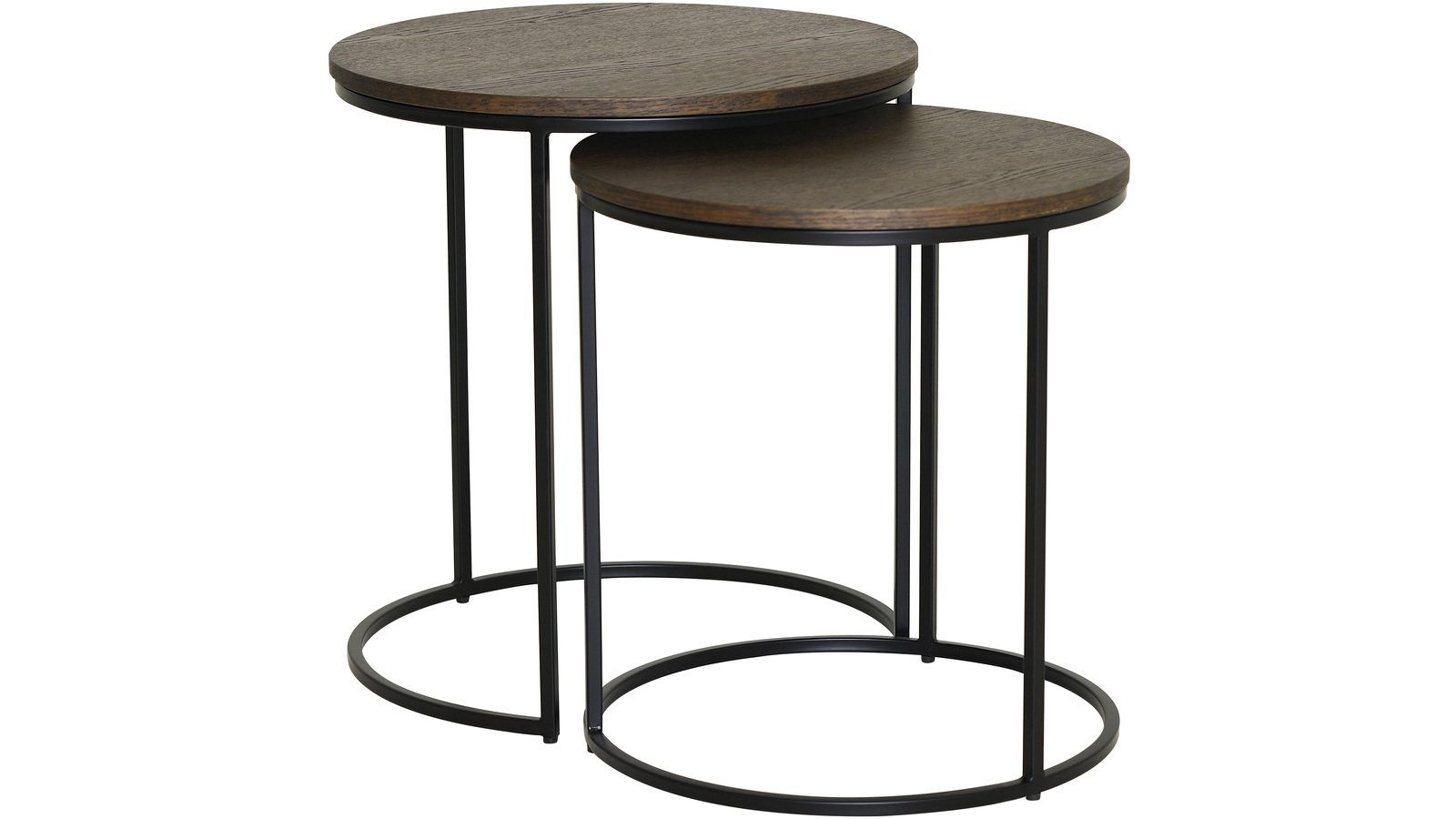 Sidebordsett Kapelvej Rund 49/45 cm - Brun