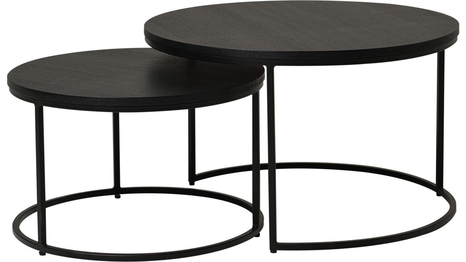 Sidebordsett Kapelvej Rund 60 cm - Svart