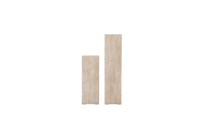 Sidebordsett VIND Ramsvik 2 stk Rektangulære 95 cm/65 cm Beige - Møbler - Bord - Avlastningsbord - Settbord