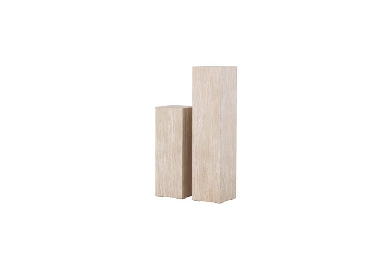 Sidebordsett VIND Ramsvik 2 stk Rektangulære 95 cm/65 cm Beige - Møbler - Bord - Avlastningsbord - Settbord