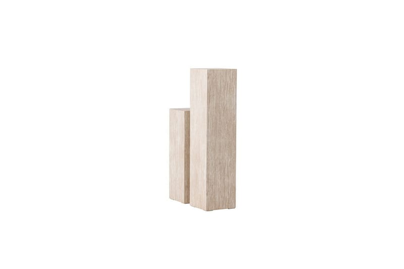 Sidebordsett VIND Ramsvik 2 stk Rektangulære 95 cm/65 cm Beige - Møbler - Bord - Avlastningsbord - Settbord