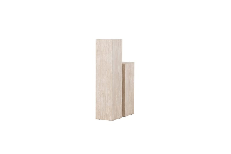 Sidebordsett VIND Ramsvik 2 stk Rektangulære 95 cm/65 cm Beige - Møbler - Bord - Avlastningsbord - Settbord