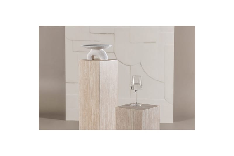 Sidebordsett VIND Ramsvik 2 stk Rektangulære 95 cm/65 cm Beige - Møbler - Bord - Avlastningsbord - Settbord