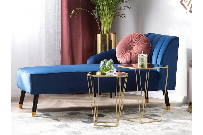 Sierra Avlastningsbord 2-pk 45 | 35 cm - Gull - Møbler - Bord - Avlastningsbord - Lampebord & sidebord