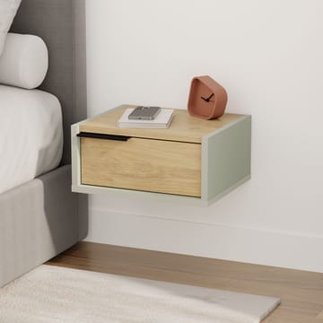 Silena Nattbord 40 cm - Askgrønn og Sapphire Oak - Møbler - Bord - Avlastningsbord - Sengebord & nattbord