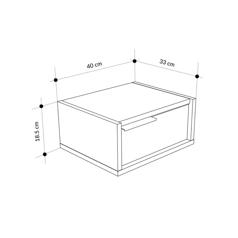 Silena Nattbord 40 cm - Sandstein - Møbler - Bord - Avlastningsbord - Sengebord & nattbord