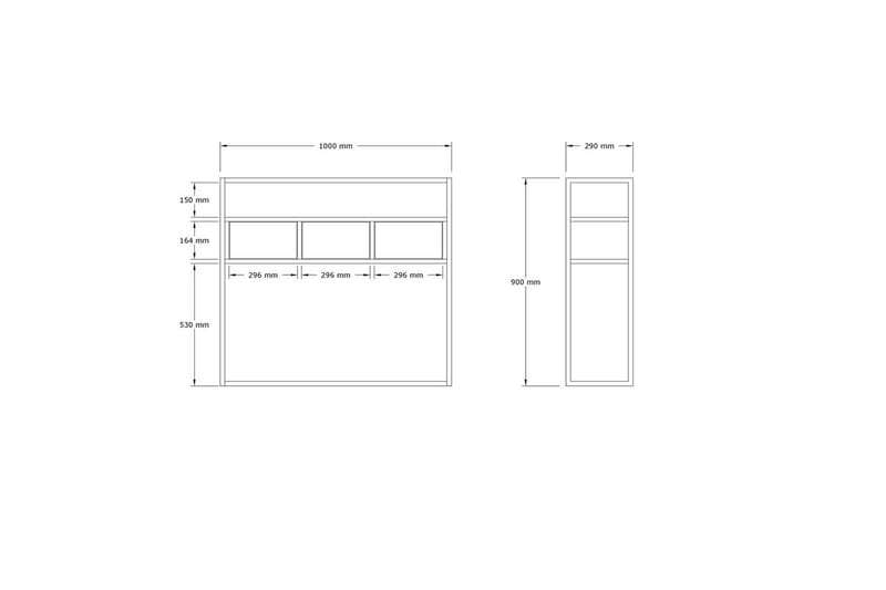 Skinke konsollbord 100 cm - Grafittgrå - Møbler - Bord - Avlastningsbord - Gangbord