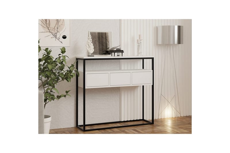 Skinke konsollbord 100 cm - Hvit - Møbler - Bord - Avlastningsbord - Gangbord