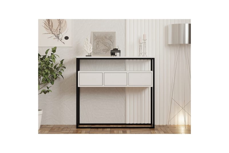 Skinke konsollbord 100 cm - Hvit - Møbler - Bord - Avlastningsbord - Gangbord
