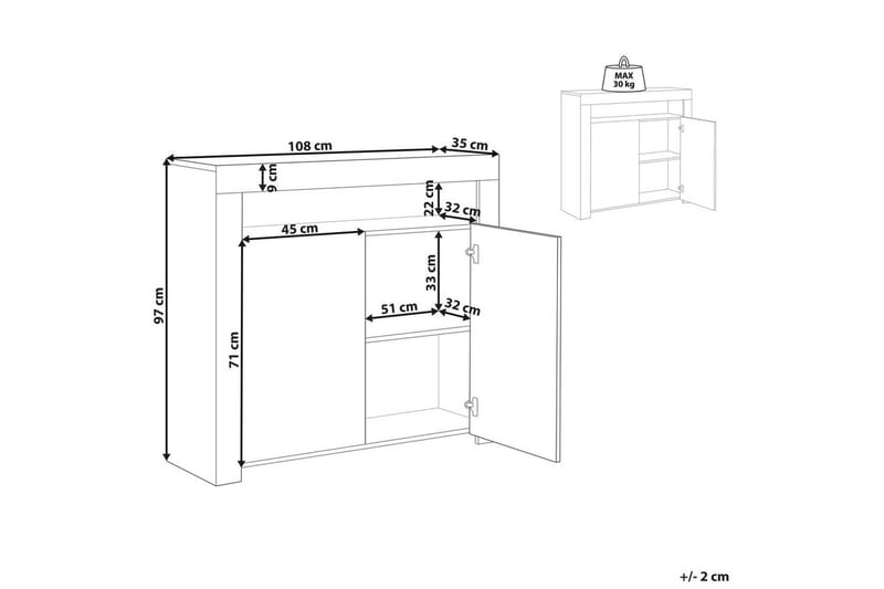 Skjenk Covina - Møbler - Bord - Avlastningsbord - Lampebord & sidebord