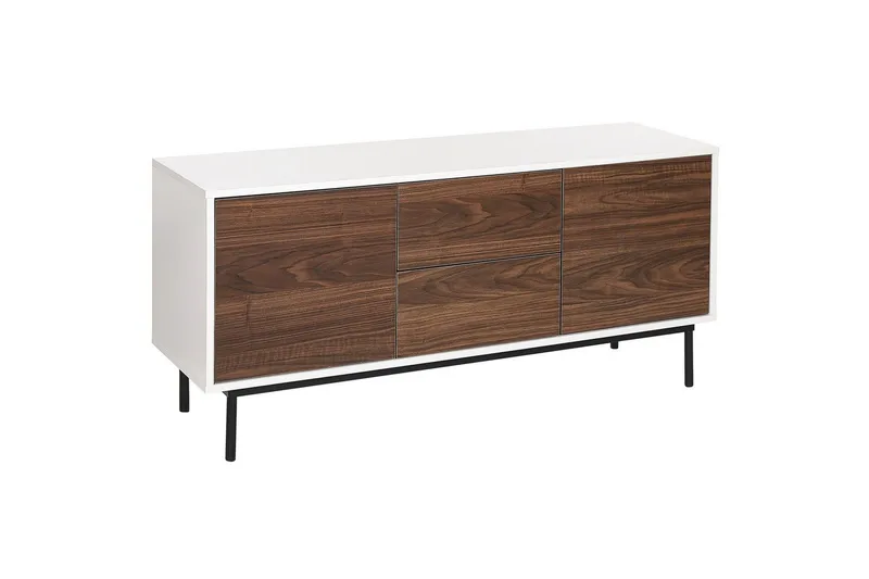 Skjenk Okland Hvit, mørkt treverk, Hvit, mørkt treverk