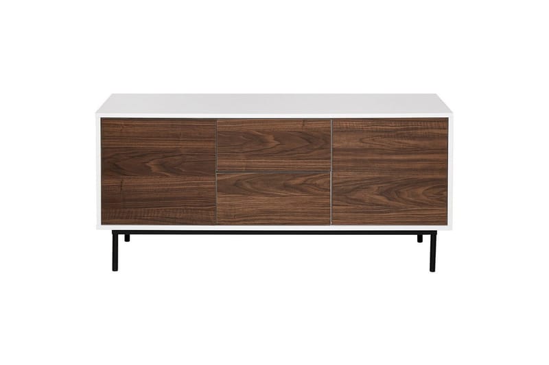 Skjenk Okland Hvit, mørkt treverk - Hvit, mørkt treverk - Oppbevaring - Oppbevaringsmøbler - Sideboard & skjenker