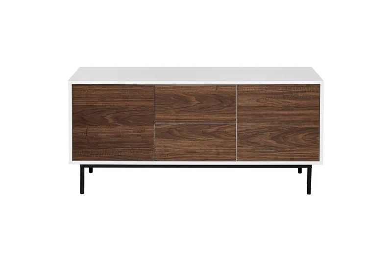 Skjenk Okland Hvit, mørkt treverk - Hvit, mørkt treverk - Oppbevaring - Oppbevaringsmøbler - Sideboard & skjenker