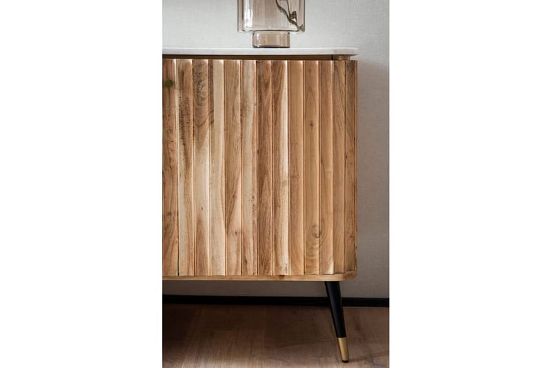 Skjenk Wohnling Heltre Ekte Lønnetre Topp 150 cm 2 Dører 3 Skuffer Moderne - Møbler - Bord - Avlastningsbord - Konsollbord
