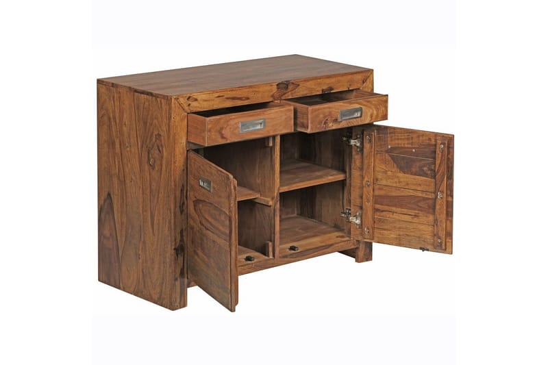 Skjenk Wohnling Massivt tre 90 cm 2 dører 2 skuffer landlig stil - Oppbevaring - Oppbevaringsmøbler - Sideboard & skjenker