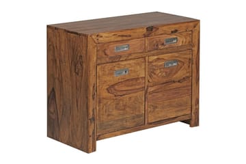 Skjenk Wohnling Massivt tre 90 cm 2 dører 2 skuffer landlig stil - Oppbevaring - Oppbevaringsmøbler - Sideboard & skjenker