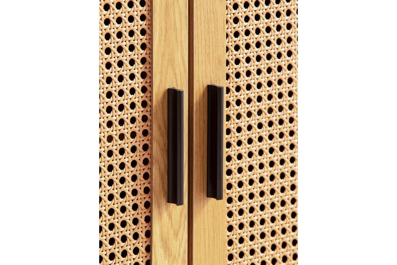 Skjenk Wohnling Melaminbelagt MDF 80 cm 2 dører med flettverk i Wieners stil moderne - Møbler - Bord - Avlastningsbord - Gangbord