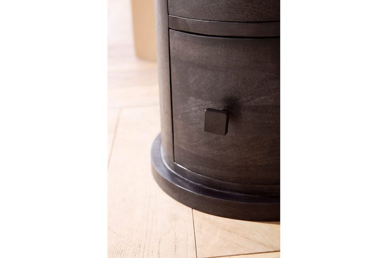 Skjenk Wohnling Rundt heltre landstil Svart, 3 skuffer - Svart, 3 skuffer - Oppbevaring - Oppbevaringsmøbler - Sideboard & skjenker