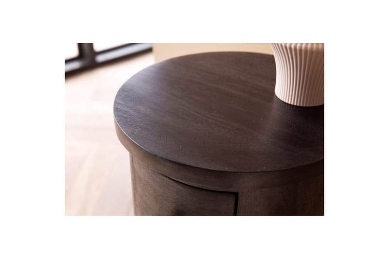 Skjenk Wohnling Rundt heltre landstil Svart, 4 skuffer - Svart, 4 skuffer - Møbler - Bord - Avlastningsbord - Gangbord