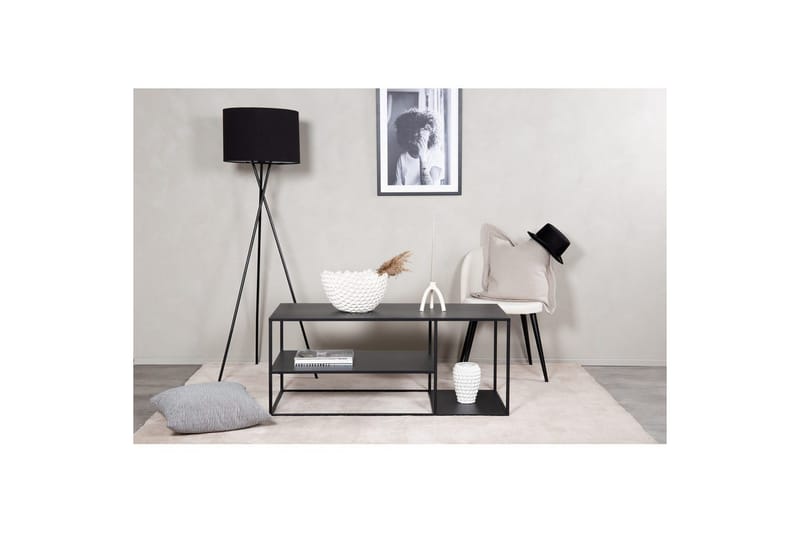 Sofabord Staal - Svart, 120x50x50 - Møbler - Bord - Avlastningsbord - Gangbord