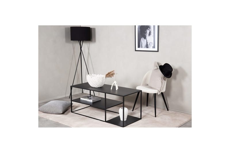 Sofabord Staal - Svart, 120x50x50 - Møbler - Bord - Avlastningsbord - Gangbord
