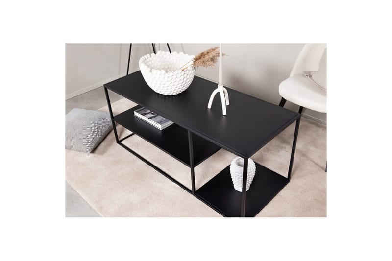 Sofabord Staal - Svart, 120x50x50 - Møbler - Bord - Avlastningsbord - Gangbord