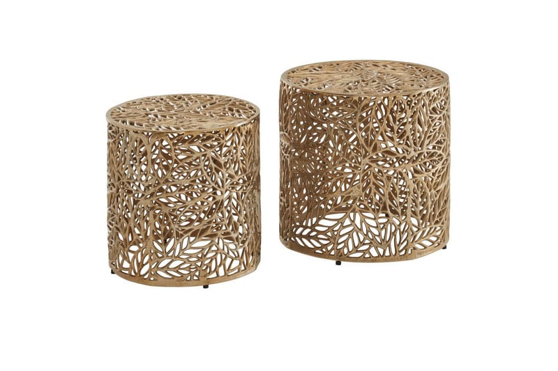 Sofabord Wohnling Sett av 2 Aluminium Støpt Sylinder Optikk Håndlaget Moderne - Møbler - Bord - Avlastningsbord - Lampebord & sidebord