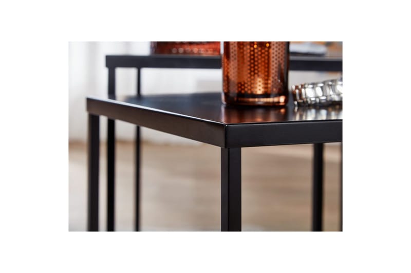 Sofabord Wohnling Sett med 2 pulverlakkert metall med metallben moderne - Møbler - Bord - Avlastningsbord - Settbord
