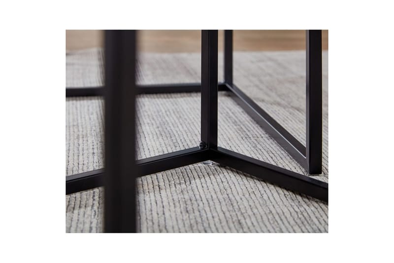 Sofabord Wohnling Sett med 2 pulverlakkert metall med metallben moderne - Møbler - Bord - Avlastningsbord - Settbord