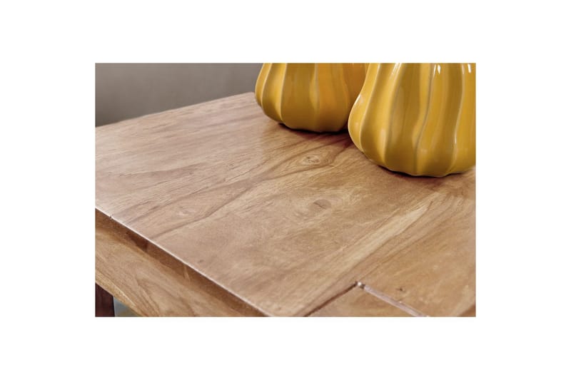 Sofabord Wohnling Sett med 3 bord i heltre, 4 bein, landlig stil Akasie - Akasie - Møbler - Bord - Avlastningsbord - Settbord