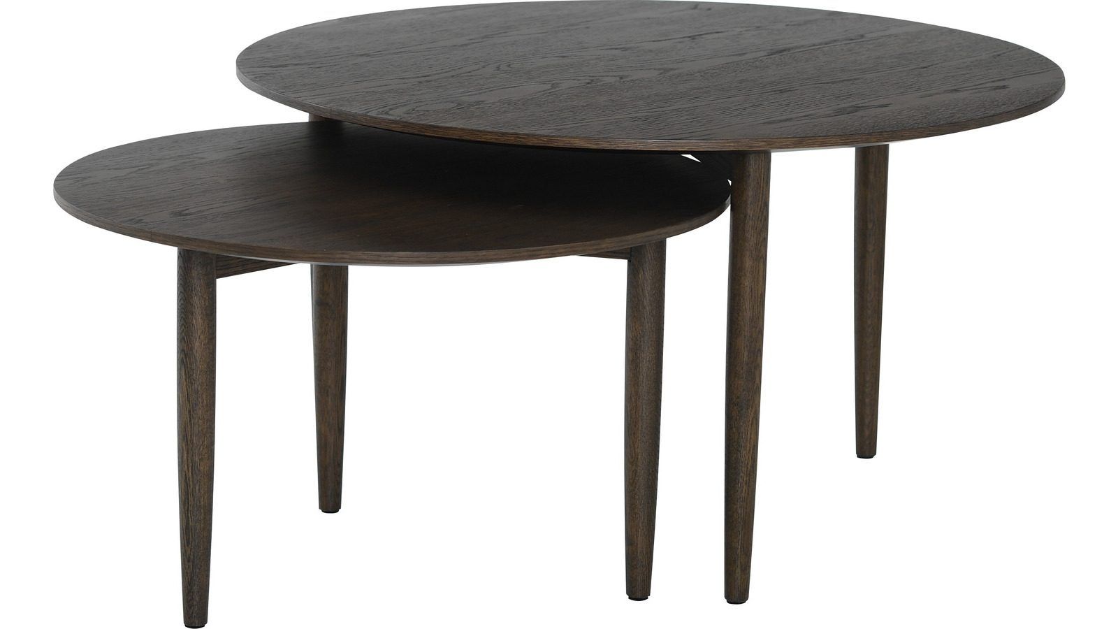 Sofabordsett Ravik Ø90/Ø70 cm - Brun