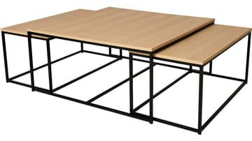 Sofabordsett Yrland 2+1 - Hvitpigmentert - Møbler - Bord - Avlastningsbord - Settbord