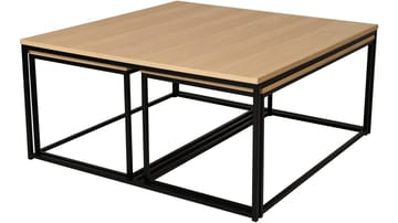 Sofabordsett Yrland 2+1 - Hvitpigmentert - Møbler - Bord - Avlastningsbord - Settbord
