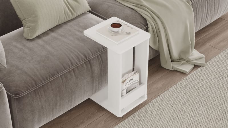 Solven Sidebord 32x42x55 cm - Hvit - Møbler - Bord - Avlastningsbord - Lampebord & sidebord