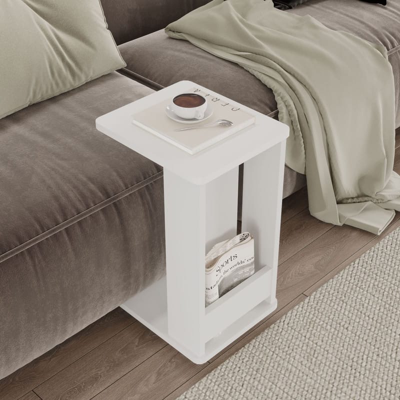 Solven Sidebord 32x42x55 cm - Hvit - Møbler - Bord - Avlastningsbord - Lampebord & sidebord