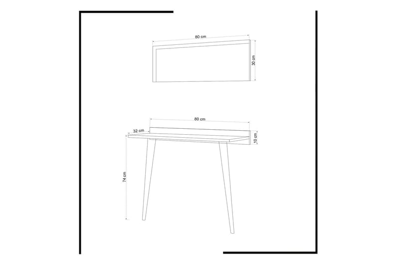 Sqandie Skrivebord mot Vegg - Møbler - Bord - Avlastningsbord