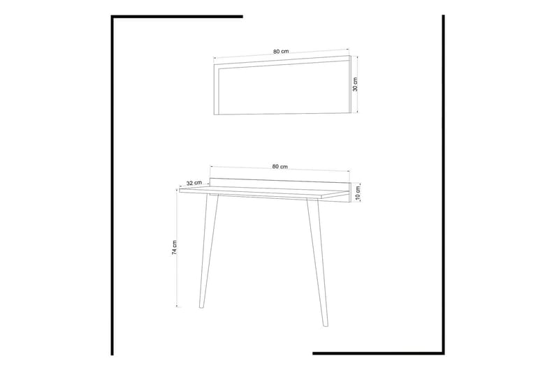 Sqandie Skrivebord mot Vegg - Møbler - Bord - Avlastningsbord