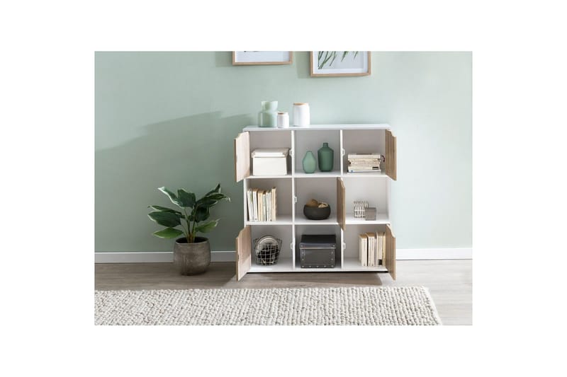 Stående hylle Wohnling Massa Melaminbelagt Sponplate med Oppbevaringsplass 5 Dører Moderne - Oppbevaring - Oppbevaringsmøbler - Sideboard & skjenker