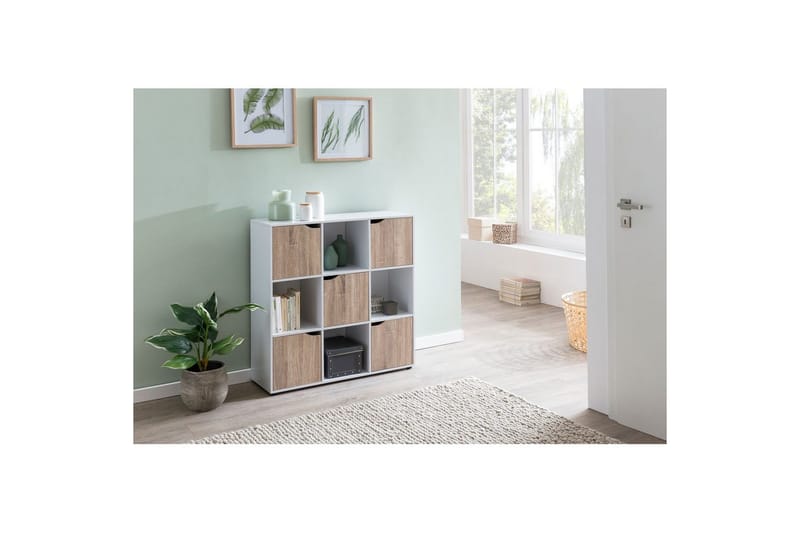 Stående hylle Wohnling Massa Melaminbelagt Sponplate med Oppbevaringsplass 5 Dører Moderne - Møbler - Bord - Avlastningsbord - Gangbord
