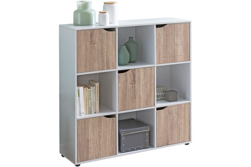 Stående hylle Wohnling Massa Melaminbelagt Sponplate med Oppbevaringsplass 5 Dører Moderne, undefined